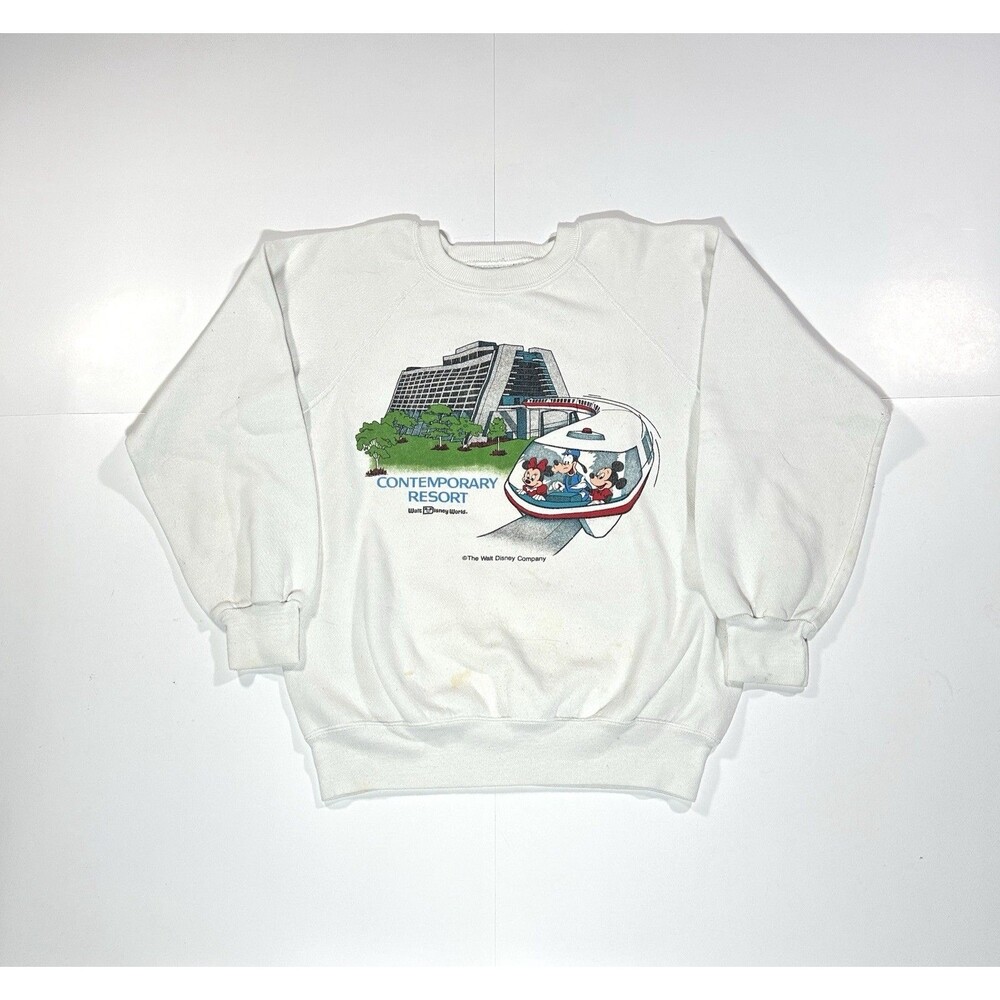 Vintage 80s Walt Disney World Contemporary Resort Mickey Mouse Sweatshirt Medium
